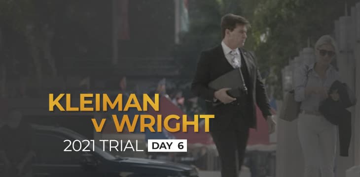 Craig Wright在Kleiman诉Wright案庭审第六天出庭